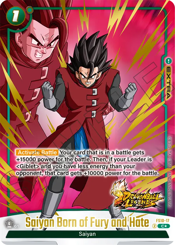 Saiyan Born of Fury and Hate