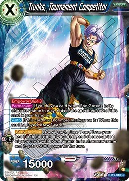 Trunks, Tournament Competitor