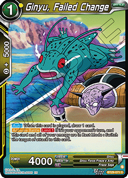 Ginyu, Failed Change