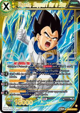 Vegeta, Support for a Son