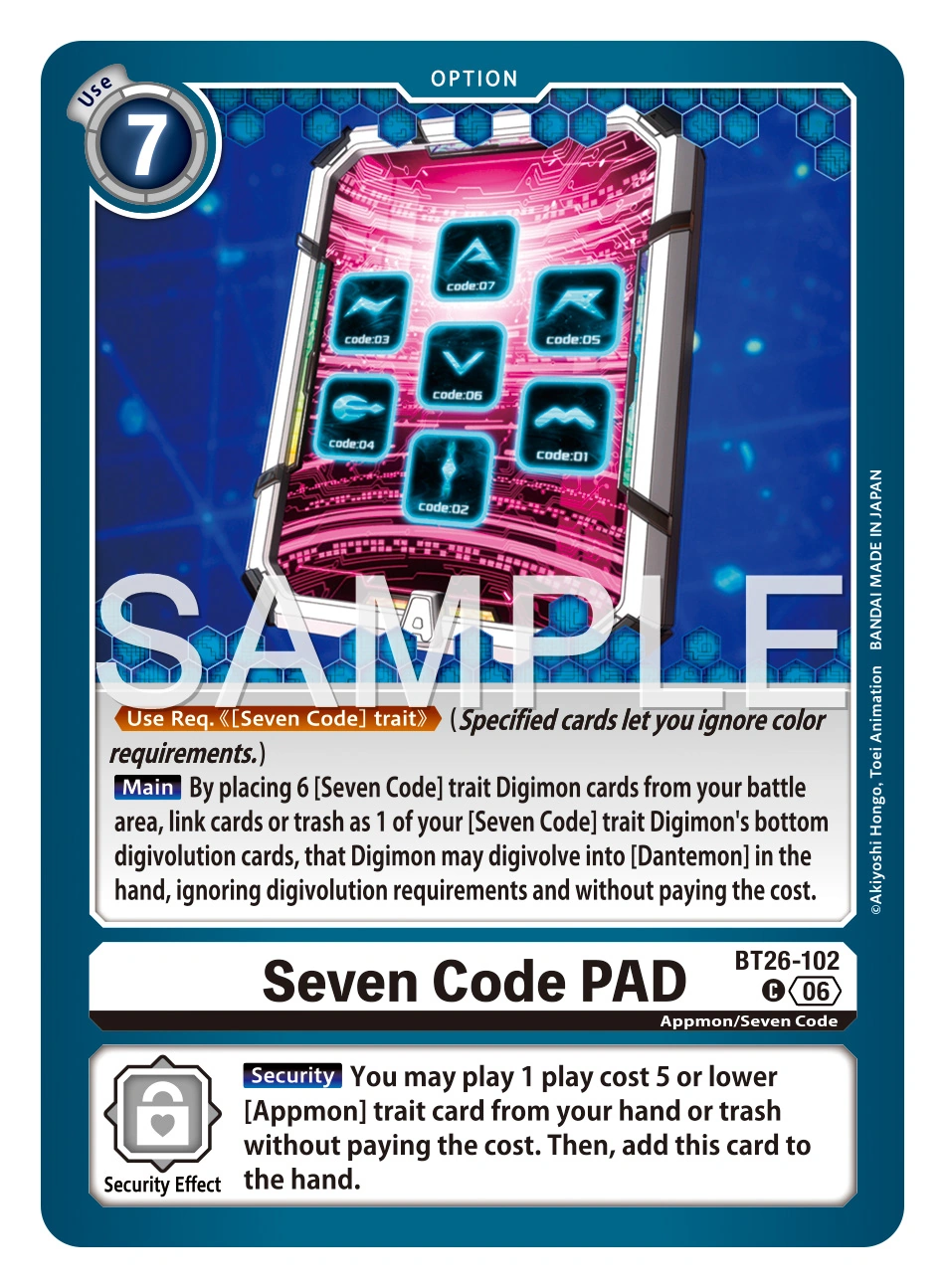 Seven Code PAD