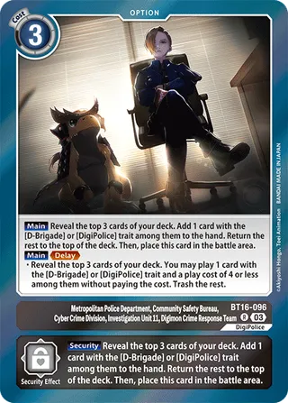 Metropolitan Police Department, Community Safety Bureau, Cyber Crime Division, Investigation Unit 11, Digimon Crime Response Team