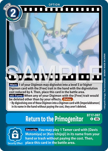 Return to the Primogenitor
