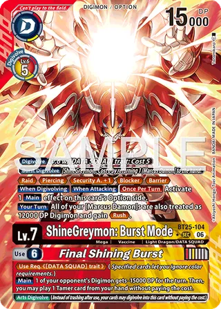 ShineGreymon: Burst Mode
