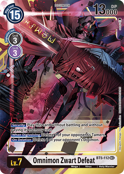 Omnimon Zwart Defeat