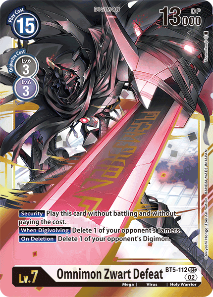 Omnimon Zwart Defeat