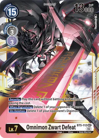 Omnimon Zwart Defeat