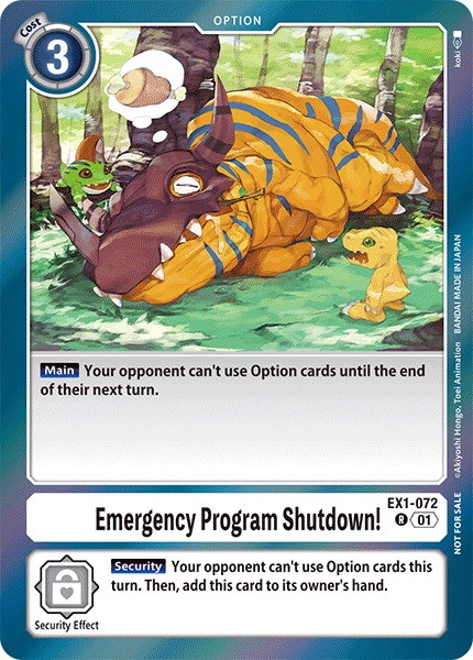 Emergency Program Shutdown!