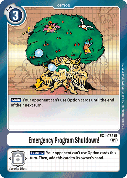 Emergency Program Shutdown!