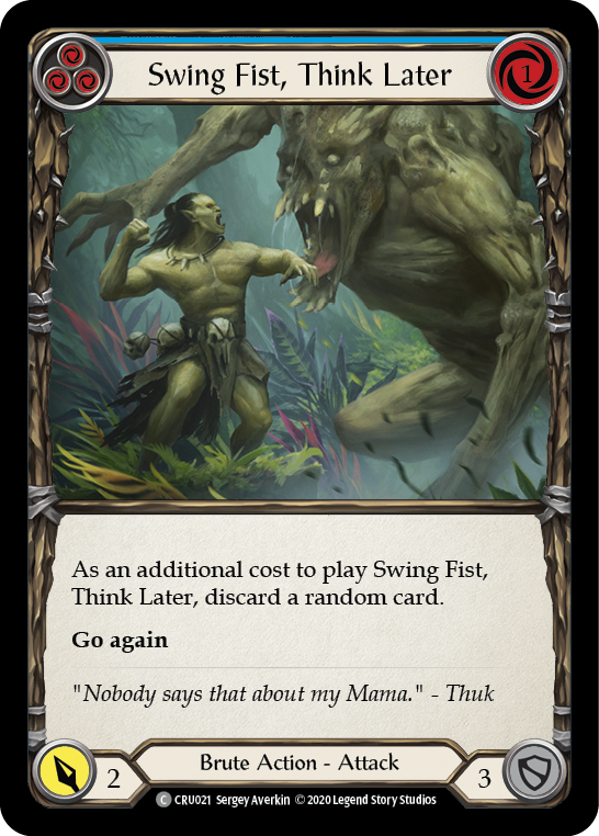 Swing Fist, Think Later