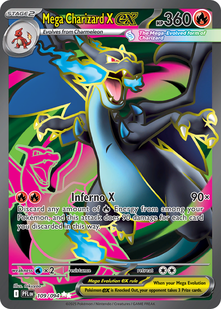 Mega Charizard X ex from Phantasmal Flames