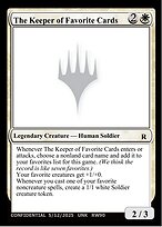 The Keeper of Favorite Cards