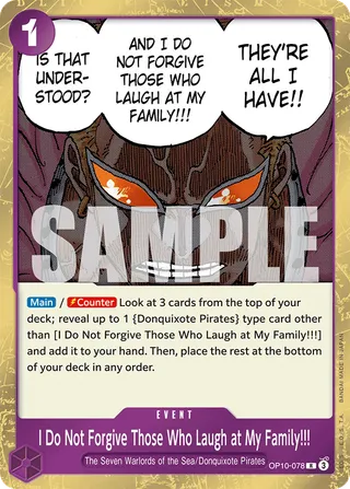 I Do Not Forgive Those Who Laugh at My Family!!!