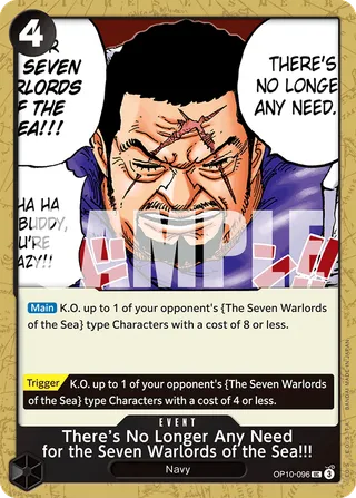 There's No Longer Any Need for the Seven Warlords of the Sea!!!