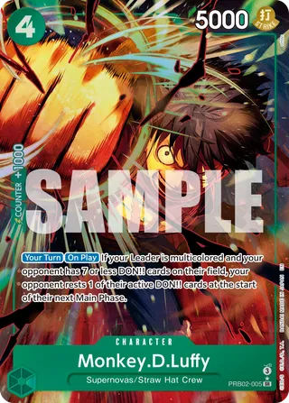 Monkey.D.Luffy - PRB02-005 (Alternate Art)