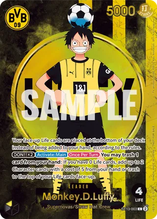 Monkey.D.Luffy (ONE PIECE CARD GAME and Football Team DORTMUND collaboration event)