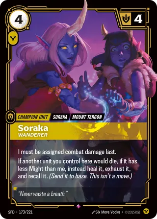 Soraka, Wanderer