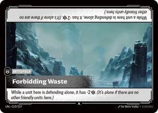 Forbidding Waste