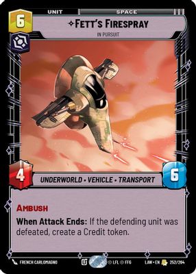 Fett's Firespray - In Pursuit