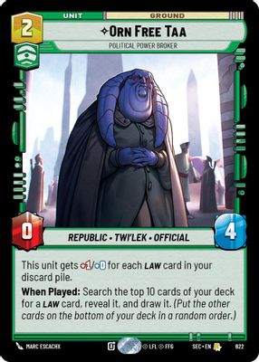 Orn Free Taa - Political Power Broker (Foil)
