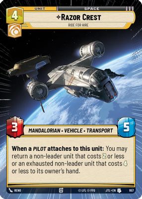 Razor Crest - Ride For Hire (Hyperspace Foil)