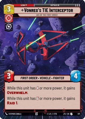 Vonreg's TIE Interceptor - Ace of the First Order (Hyperspace Foil)