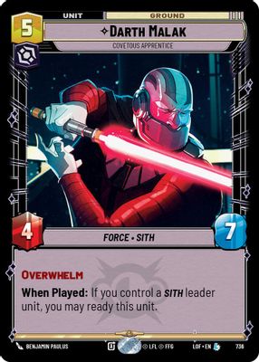 Darth Malak - Covetous Apprentice (Foil)
