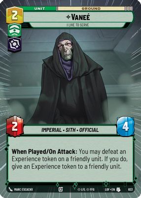 Vanee - I Live to Serve (Hyperspace Foil)