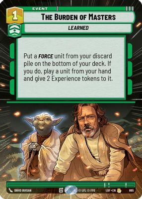 The Burden of Masters (Hyperspace Foil)