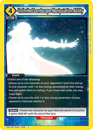Unlimited Landscape Manipulation Ability