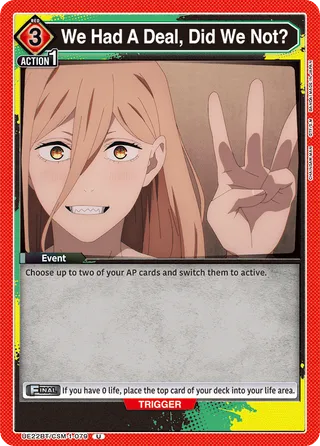 We Had A Deal, Did We Not?
