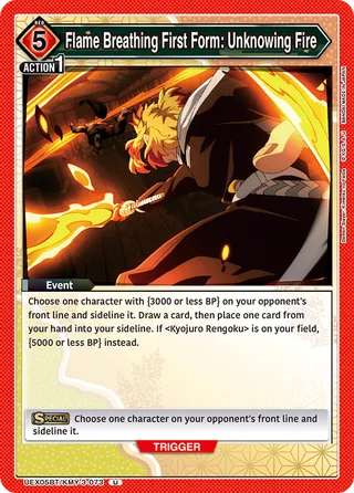 Flame Breathing First Form: Unknowing Fire