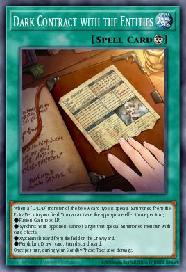 Dark Contract with the Entities